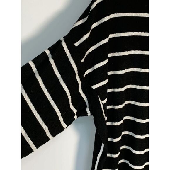 Chico's Women's Striped 3/4 Dolman Sleeve Round Neck Pullover T-Shirt 8/10 P - Picture 2 of 12